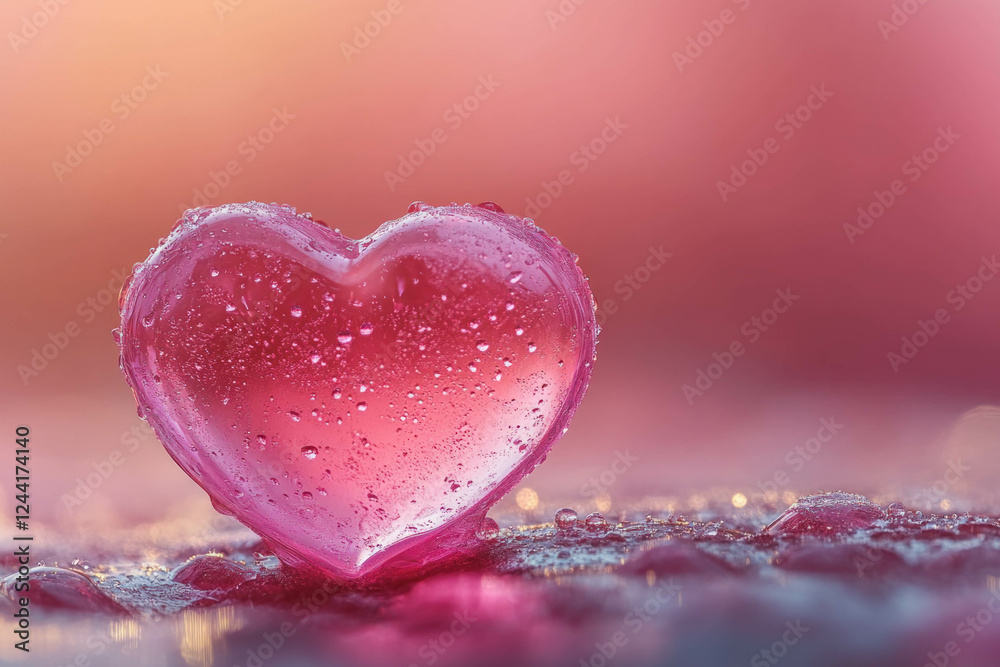 Obraz premium Pink Heart Background