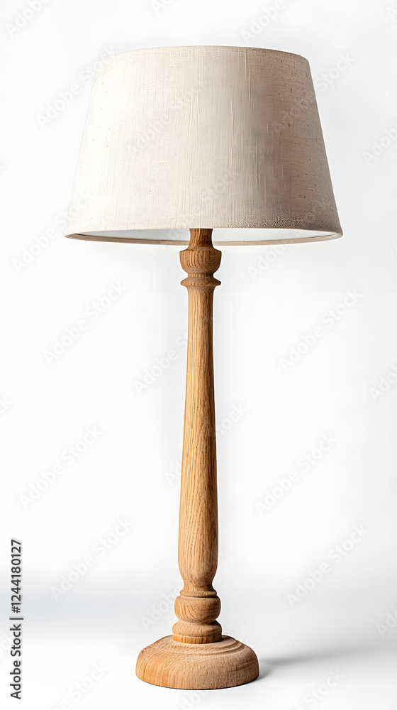 Obraz premium Tall slender floor lamp isolated on a white background