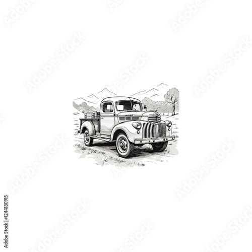 vector illustration of a cartoon truck