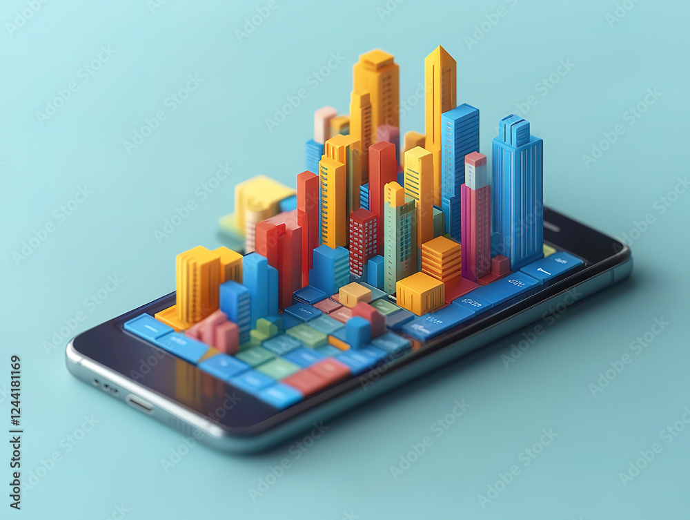 Smartphone application with business graph and analytics data