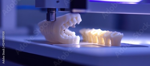 3D printer fabricates dental models in lab photo