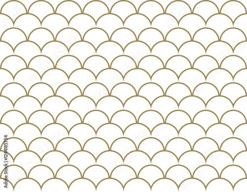 Vector snake skin seamless pattern isolated on transparent background. Fish, mermaid, reptile scale in simple geometric style. Vector print 