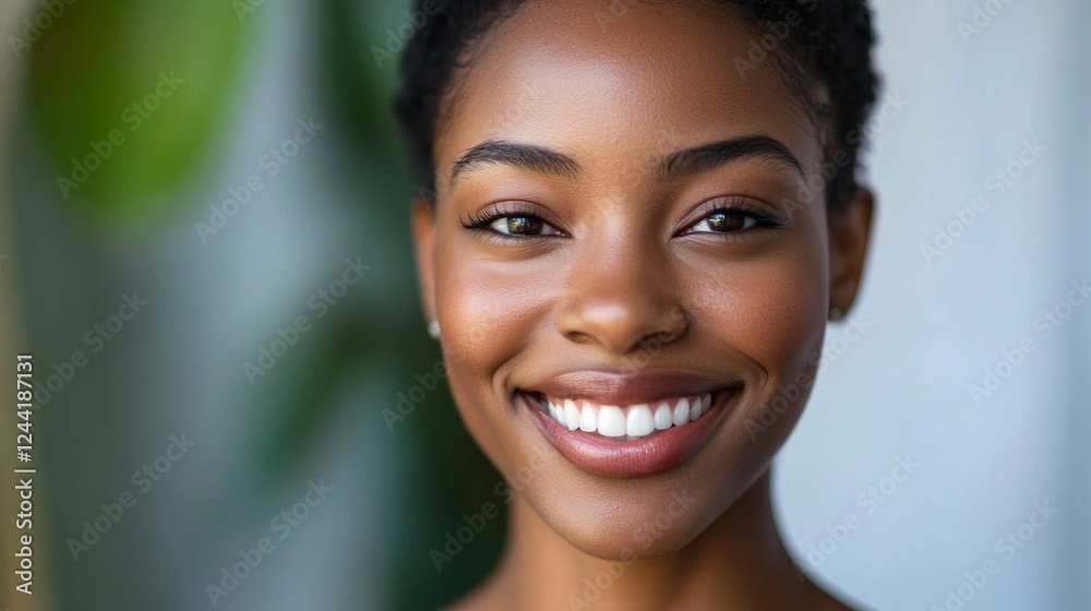 A woman with a big smile on her face A woman with a big smile on her face