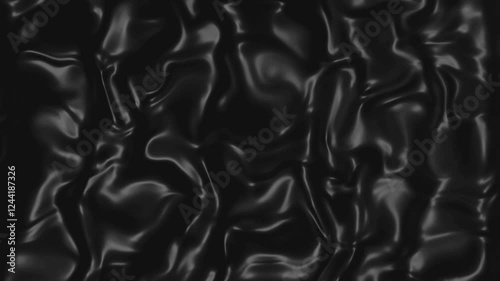 Black Liquid Wave Background Animation - Seamless Loop Perfect for Overlays and Titles