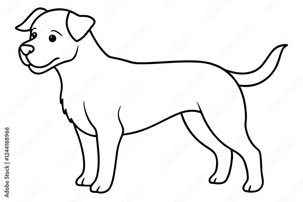 dog silhouette line art vector illustration with a white background dog silhouette line art vector illustration with a white background