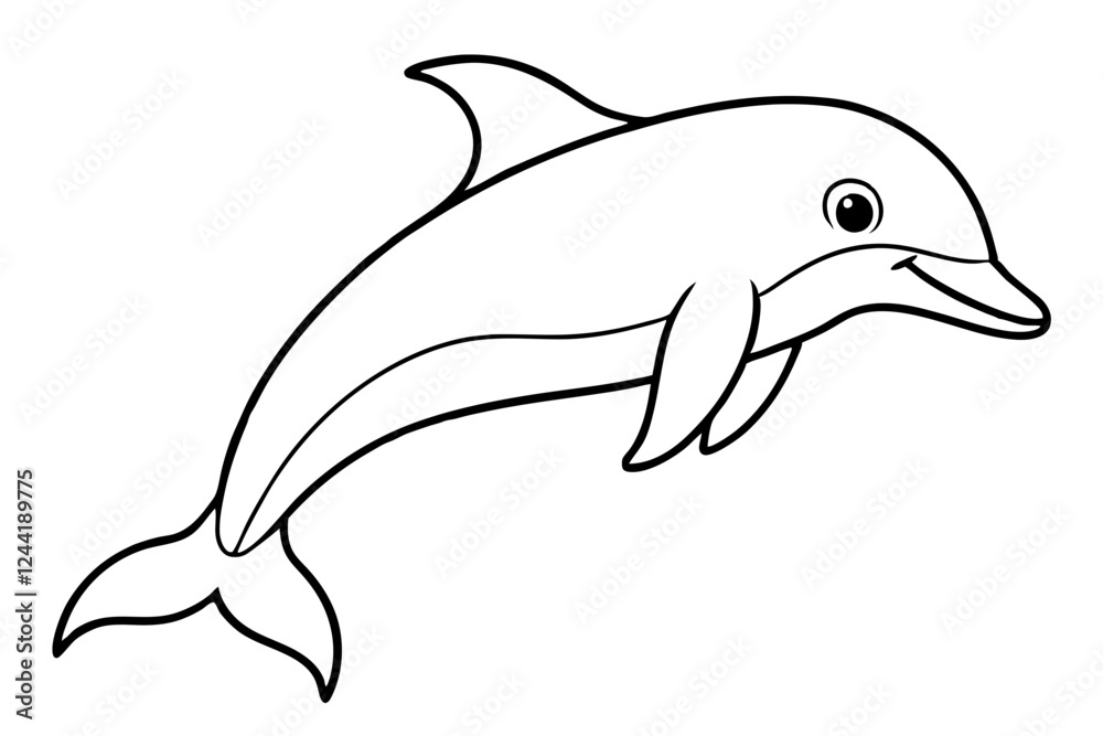 dolphin silhouette line art vector illustration with a white background dolphin silhouette line art vector illustration with a white background
