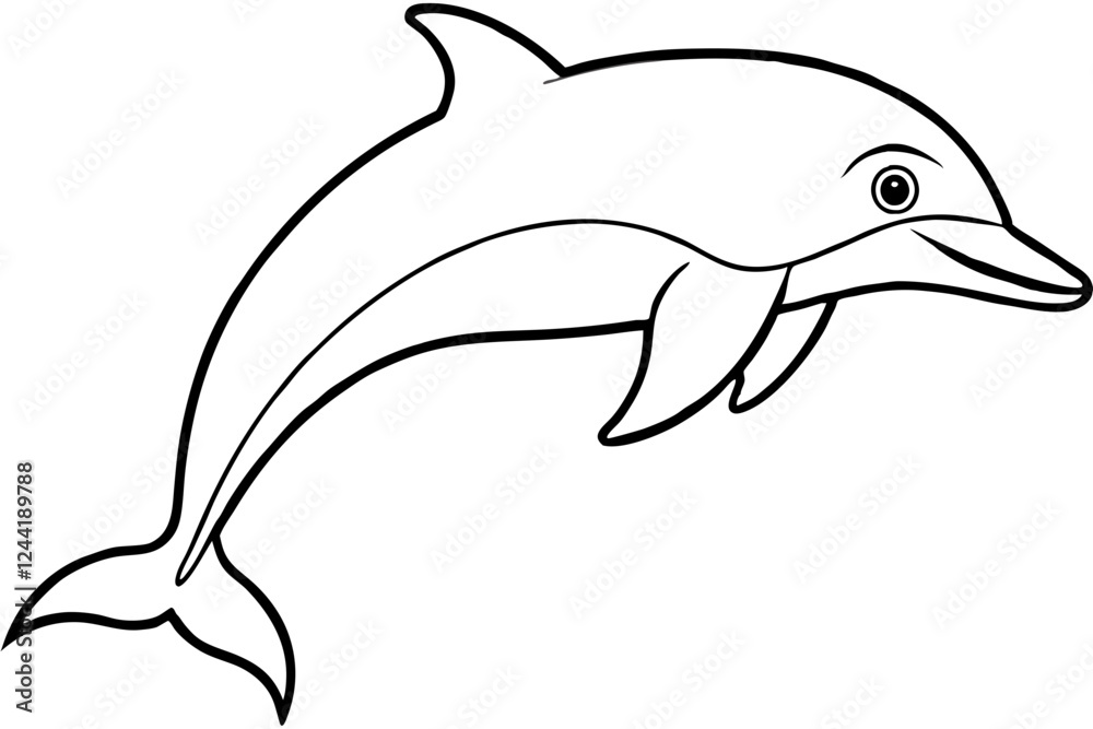 dolphin silhouette line art vector illustration with a white background dolphin silhouette line art vector illustration with a white background