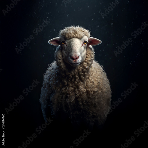 sheep on black
