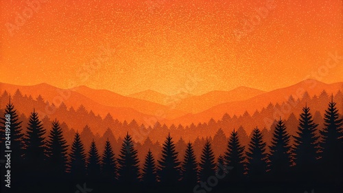 sunrise in the mountains