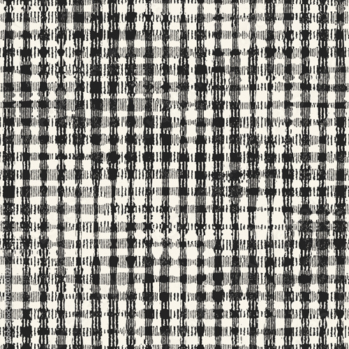 Monochrome Grain Irregular Check Pattern