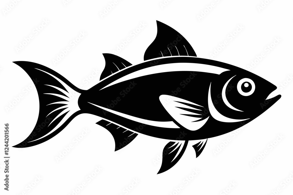 fish silhouette line art vector illustration with a white background fish silhouette line art vector illustration with a white background