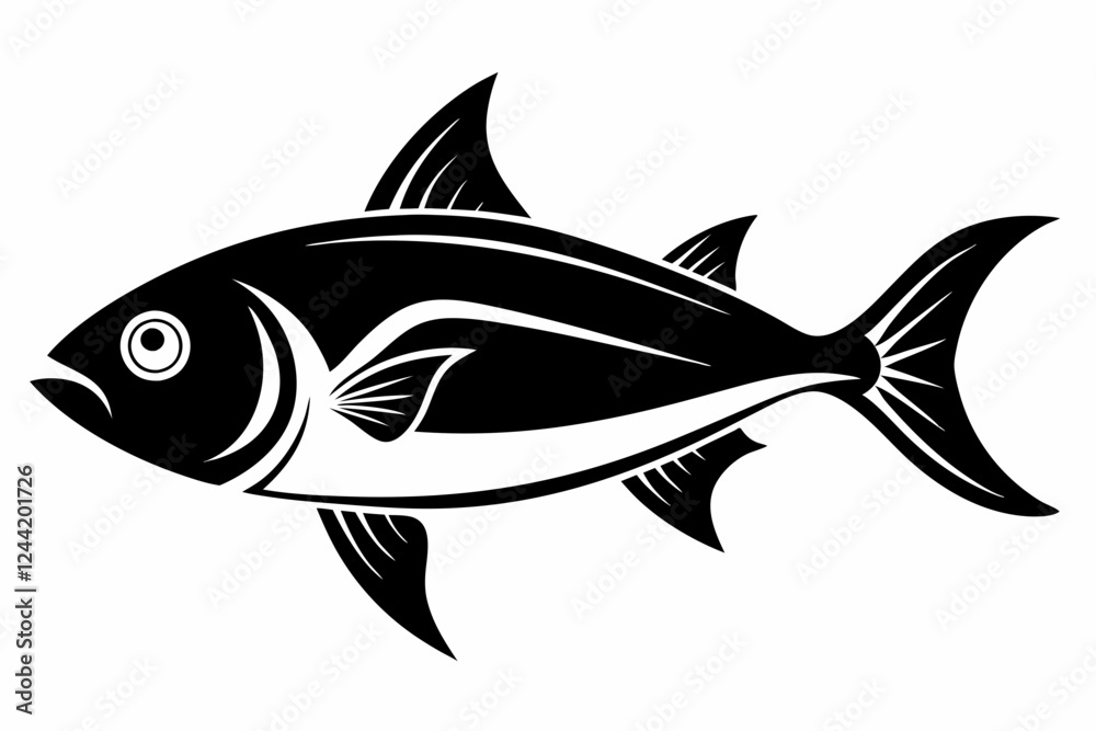 fish silhouette line art vector illustration with a white background fish silhouette line art vector illustration with a white background