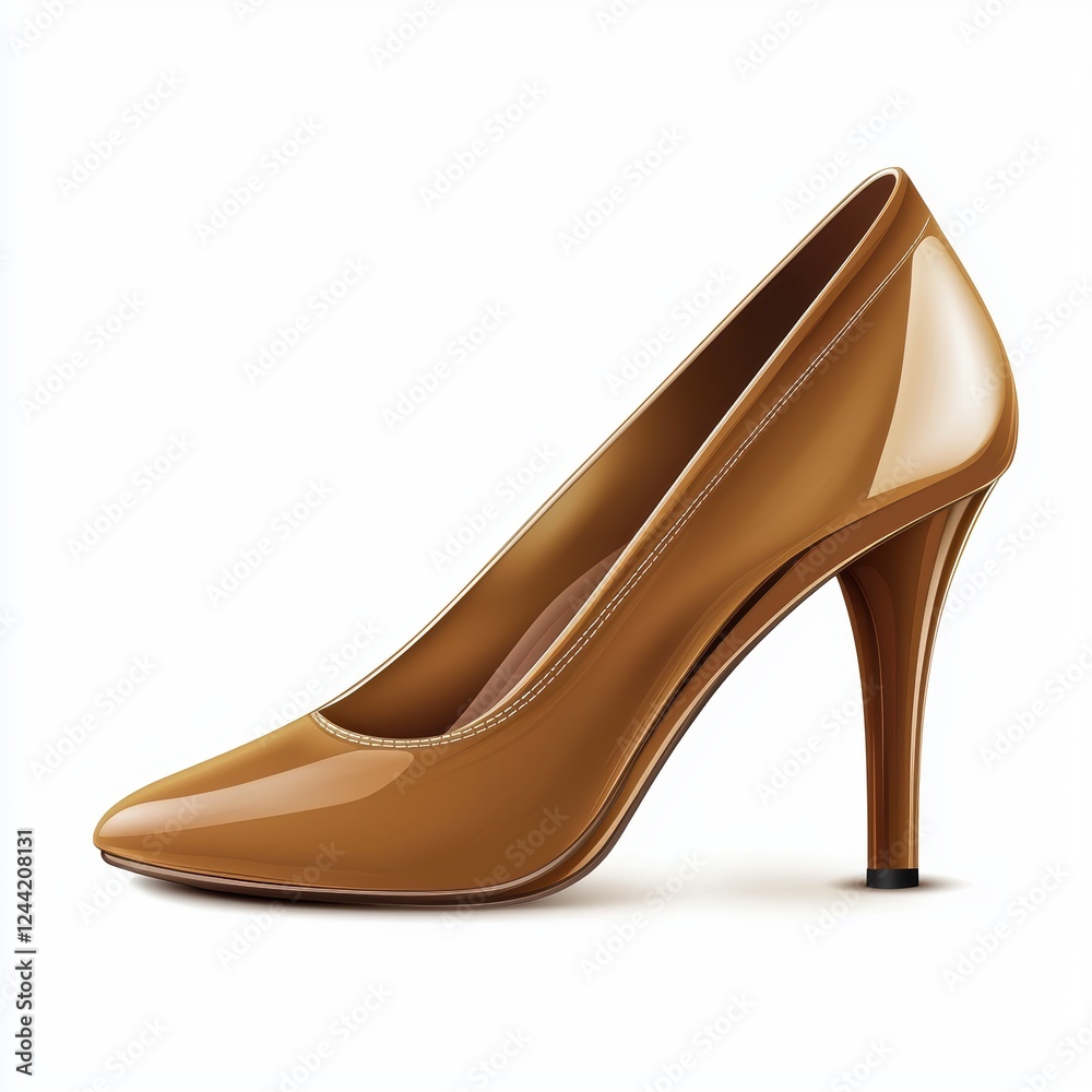 stylish high-heeled shoe, isolated on white stylish high-heeled shoe, isolated on white