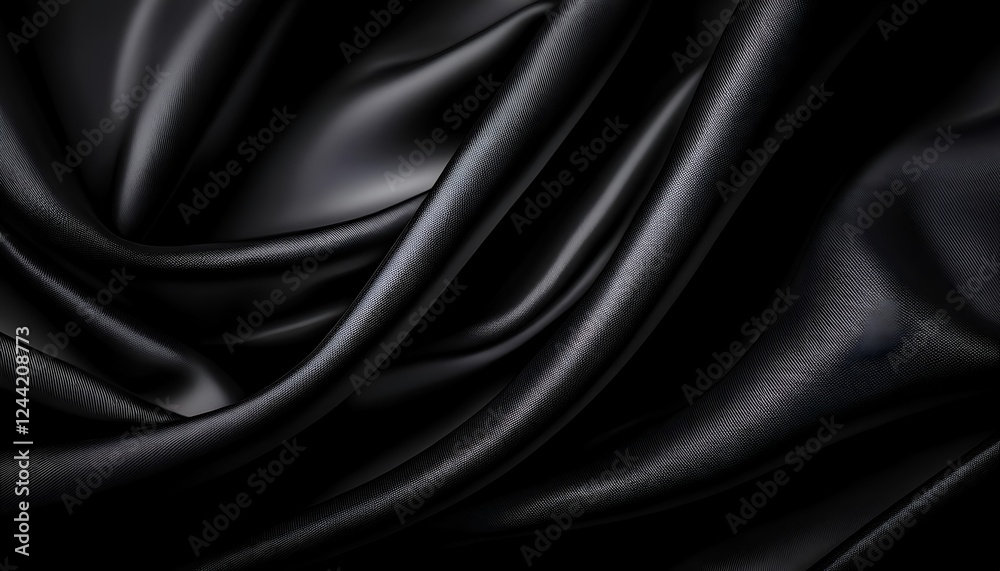 Elegant Black Silk Drapery Elegant Black Silk Drapery