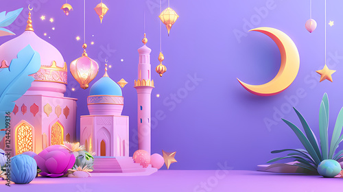 Elegant Ramadan and Eid Celebration Scene