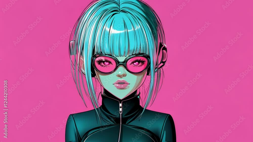 Glamorous Fashion Model Woman in Stylish Sunglasses and Bold Makeup at Carnival Glamorous Fashion Model Woman in Stylish Sunglasses and Bold Makeup at Carnival
