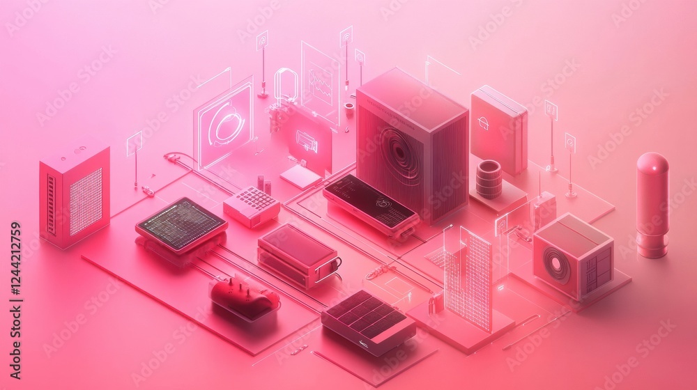 IoT Data Management streamlining real-time device analytics isolated on white background ideal for smart technology integration IoT Data Management streamlining real-time device analytics isolated on white background ideal for smart technology integration