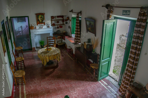 Dining room of a traditional Andalusian village house that belonged to Federico Garcia Lorca in Valderrubio