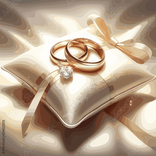 Wedding Rings on a Pillow 
