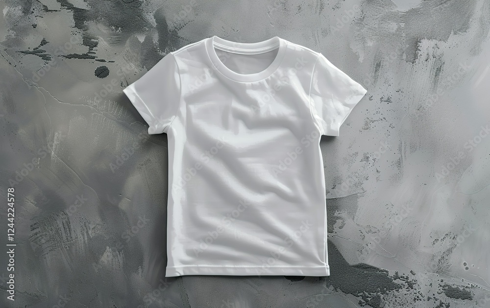 White t-shirt mockup on textured background, front and back views White t-shirt mockup on textured background, front and back views