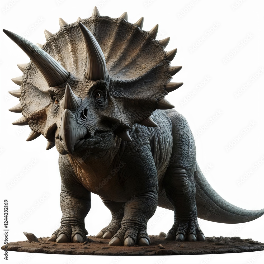Fototapeta premium triceratops, diceratops, dinosaur on white background
