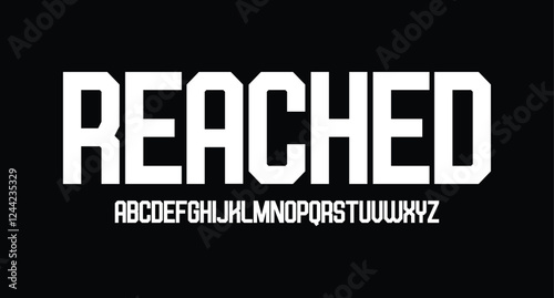 Modern clean sans serif display font vector