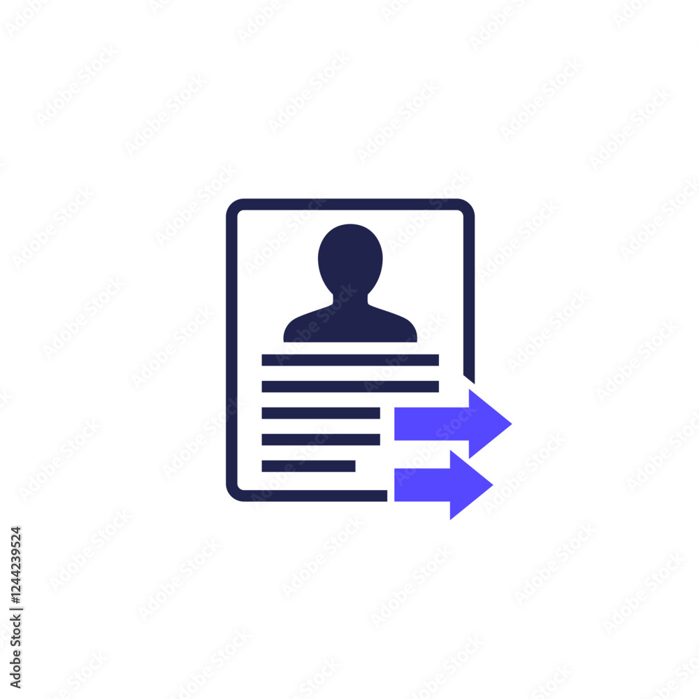 export profile, personal data or account icon export profile, personal data or account icon