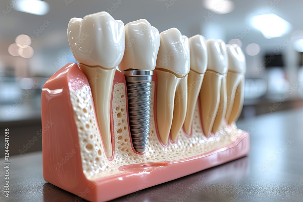 Dental Implant Model Displaying Tooth Structure