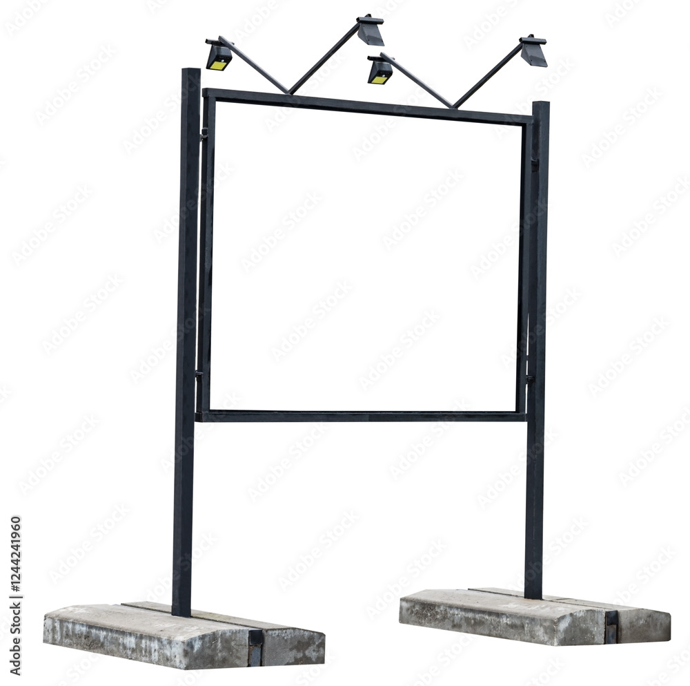 Vertical billboard for commercial advertisements on white Vertical billboard for commercial advertisements on white
