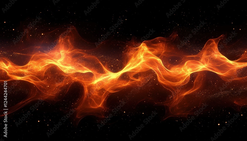 Close-Up Of Fiery Sparks On A Dark Background - Abstract Representation Of Flames. Captivating Detail Of Fire In Motion. Vibrant And Intense. Close-Up Of Fiery Sparks On A Dark Background - Abstract Representation Of Flames. Captivating Detail Of Fire In Motion. Vibrant And Intense.