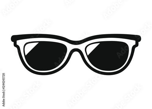 sunglass silhouette, Sunglass silhouette vector, sunglasses icon vector 