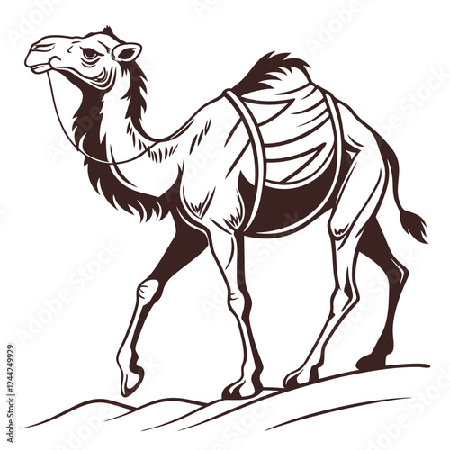 Creative animal icon Camel vector illustration

