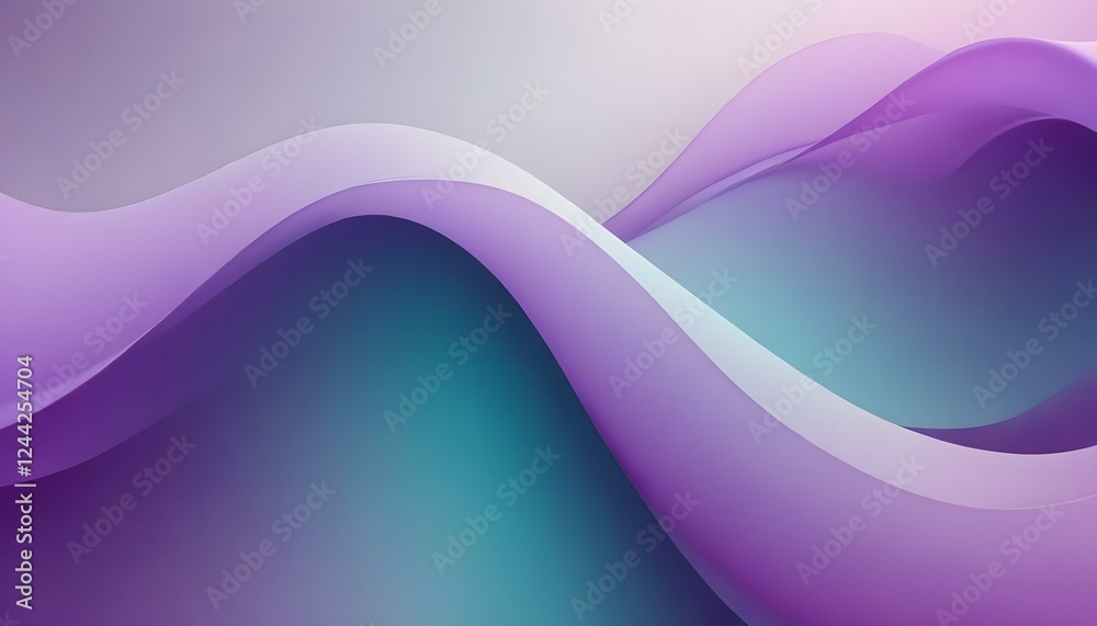 Ondas de gradiente suaves en tonos morados y verde azulado, creando un fondo abstracto suave y fluido Ondas de gradiente suaves en tonos morados y verde azulado, creando un fondo abstracto suave y fluido