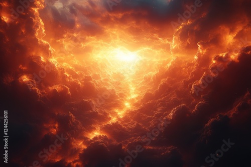 Wallpaper Mural Divine revelation the final judgment as heaven opens and god descends to earth for reckoning Torontodigital.ca