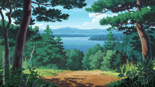 Forest Clearing Lake Mountain View