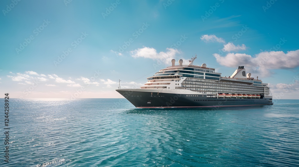 Naklejka premium luxury cruise ship