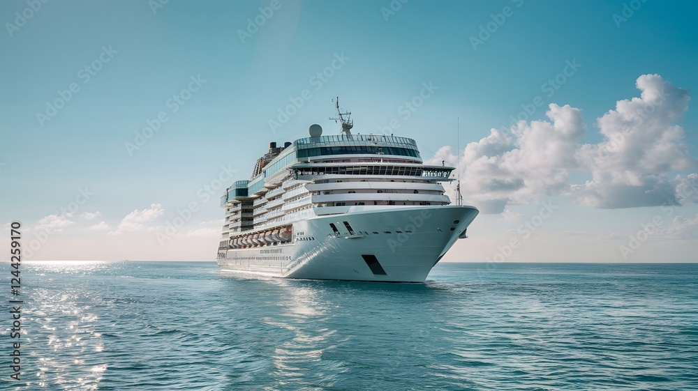 Naklejka premium cruise ship in the sea