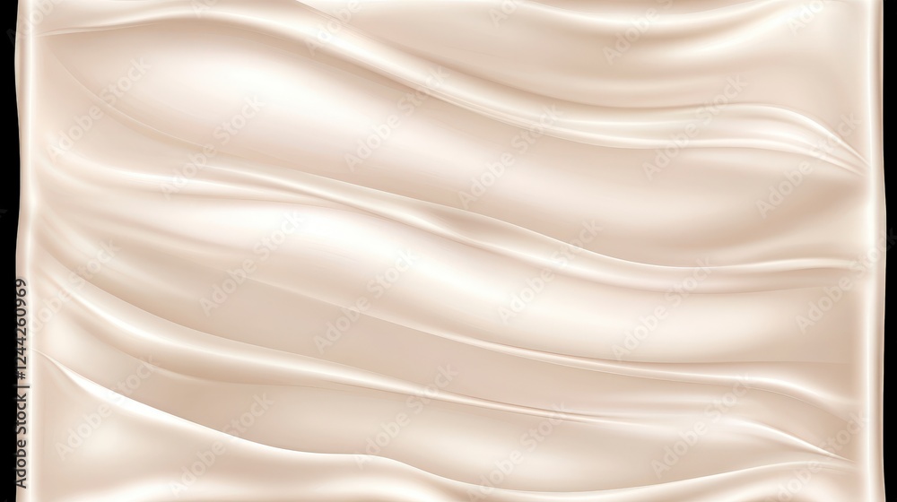 Fototapeta premium Stunning Cream Silk Fabric Texture Design. Elegant and Luxurious Fabric Background Image. High-Quality Fabric Visual for Design Projects.