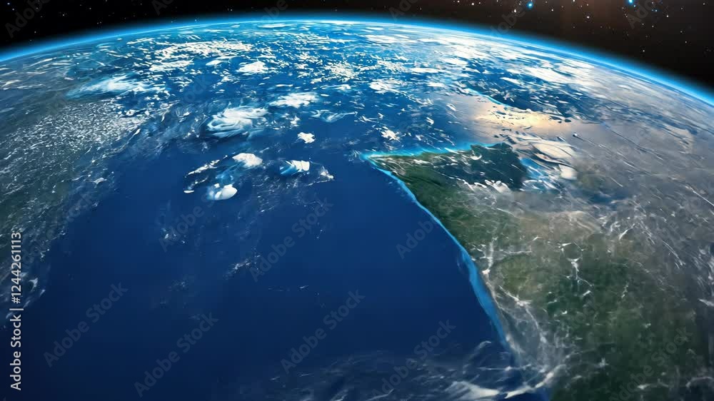 Stunning earth rotation captures globe in majestic space orbit