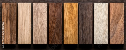 Wood textures showcase studio display material sample neutral background close-up view design inspiration