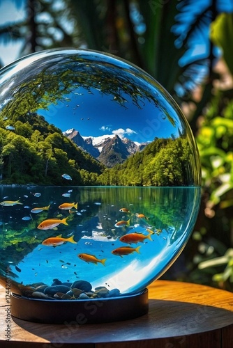 Ethereal Synthesis: AI Rainforest Reborn in Glass Domes Under a Quantum Moon