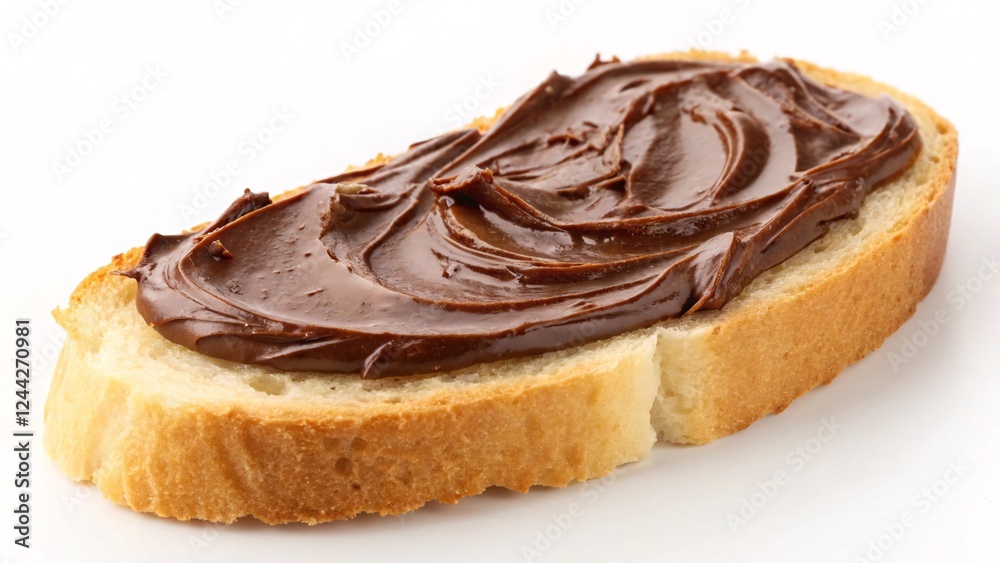 Chocolate Dream: Creamy Spread on a Slice of Bread Chocolate Dream: Creamy Spread on a Slice of Bread