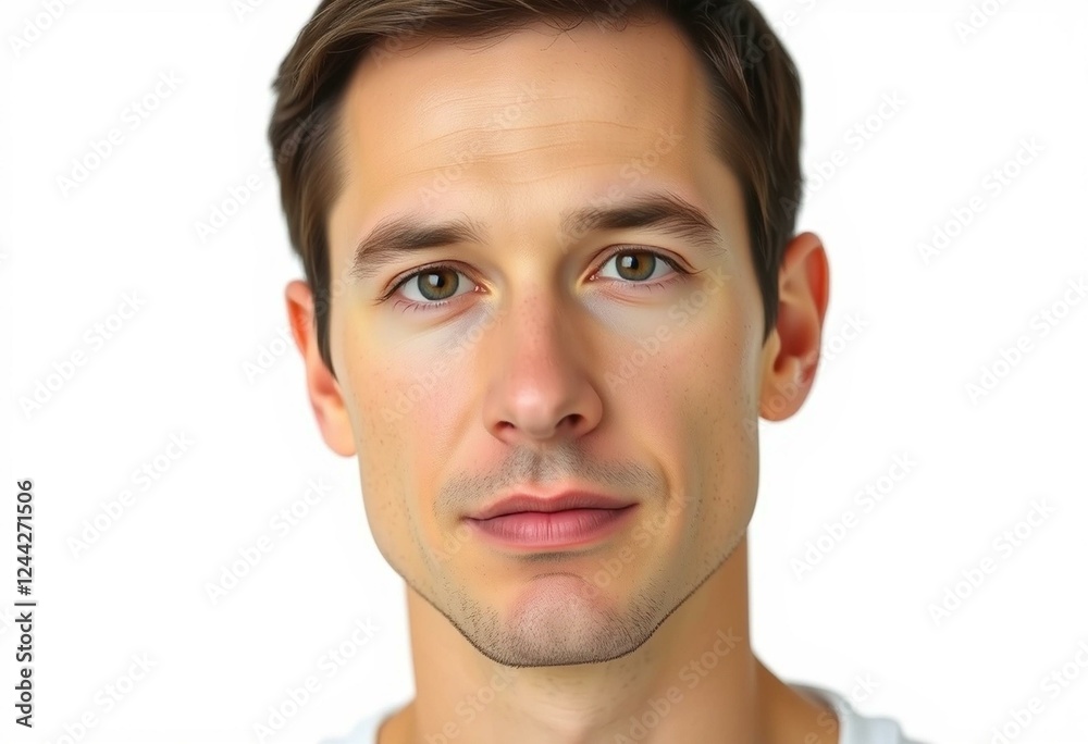 Obraz premium Male portrait on white background