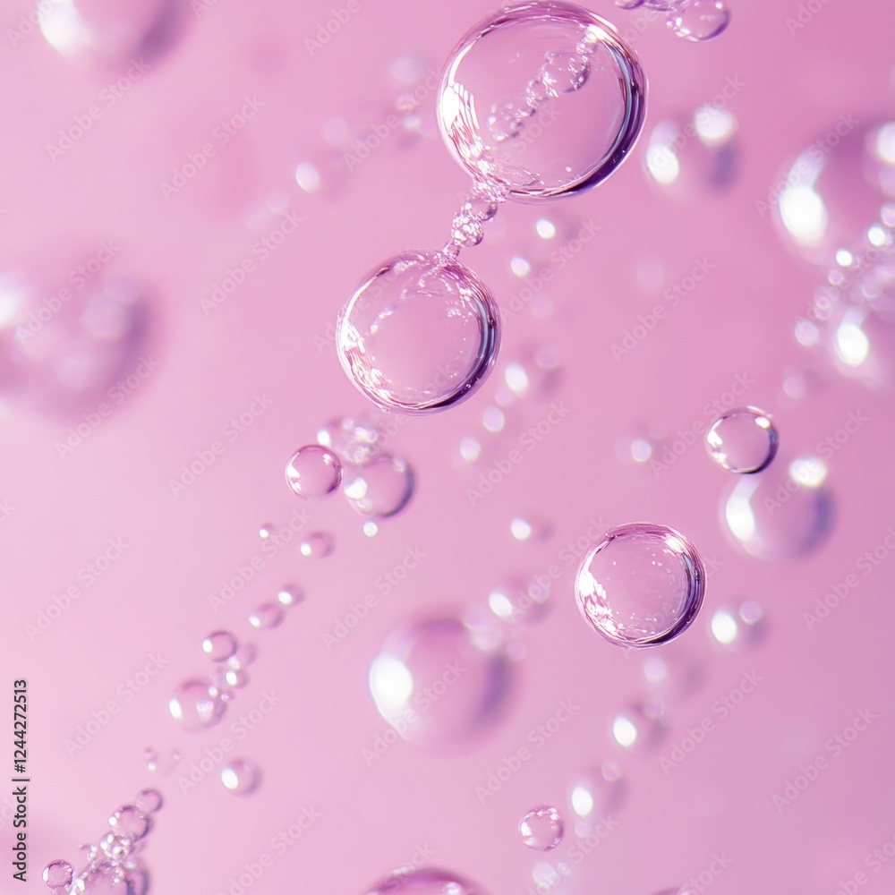 Bubbles of air on a pink background. Vector illustration. Bubbles of air on a pink background. Vector illustration.
