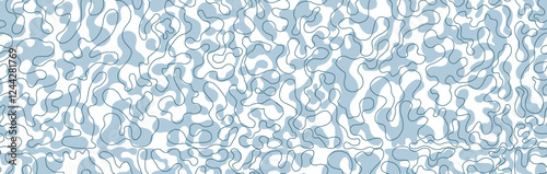 Turquoise rippled water seamless pattern. Sea waves abstract background. Modern flat blue cartoon background design with tranquil turquoise ripples. Summer vacation backdrop.