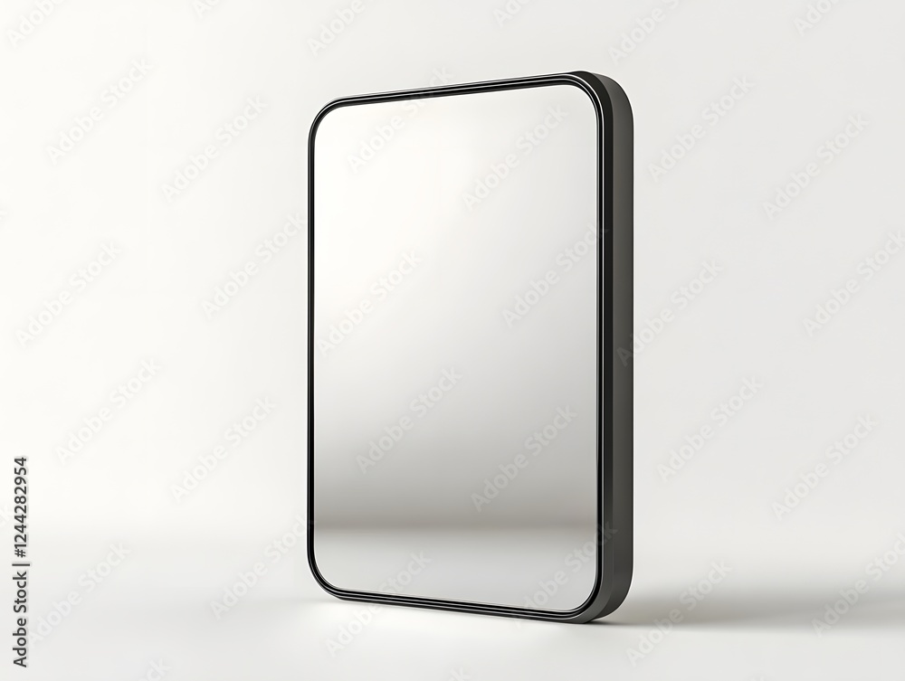 Smart Mirror Isolated on White Background Modern and Sleek Home Decor Accessory Smart Mirror Isolated on White Background Modern and Sleek Home Decor Accessory