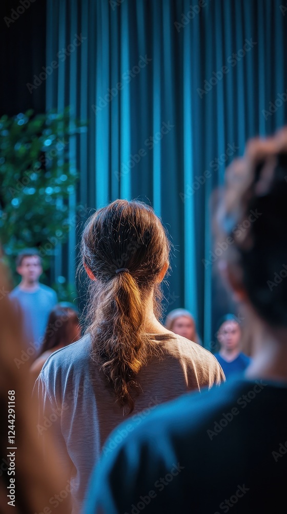 Fototapeta premium Backstage Audience: A Captivating View