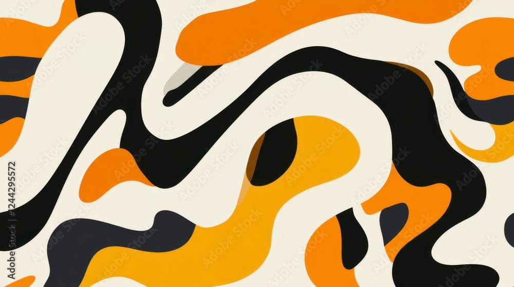 Abstract Art with Flowing Shapes - A Modern Visual Feast Abstract Art with Flowing Shapes - A Modern Visual Feast