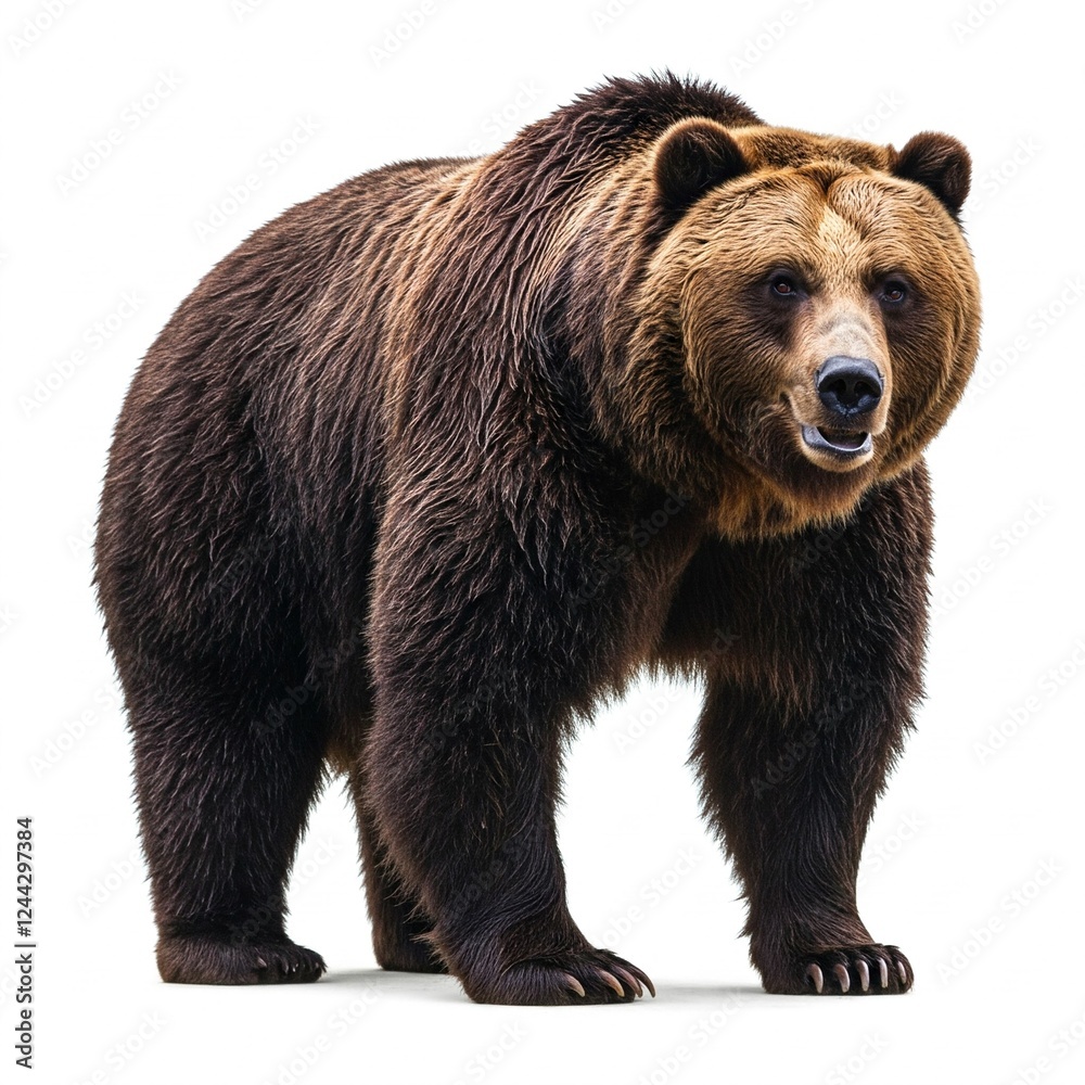 Fototapeta premium brown bear isolated on white
