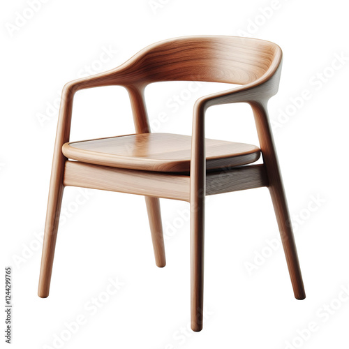 wooden chair isolated on white